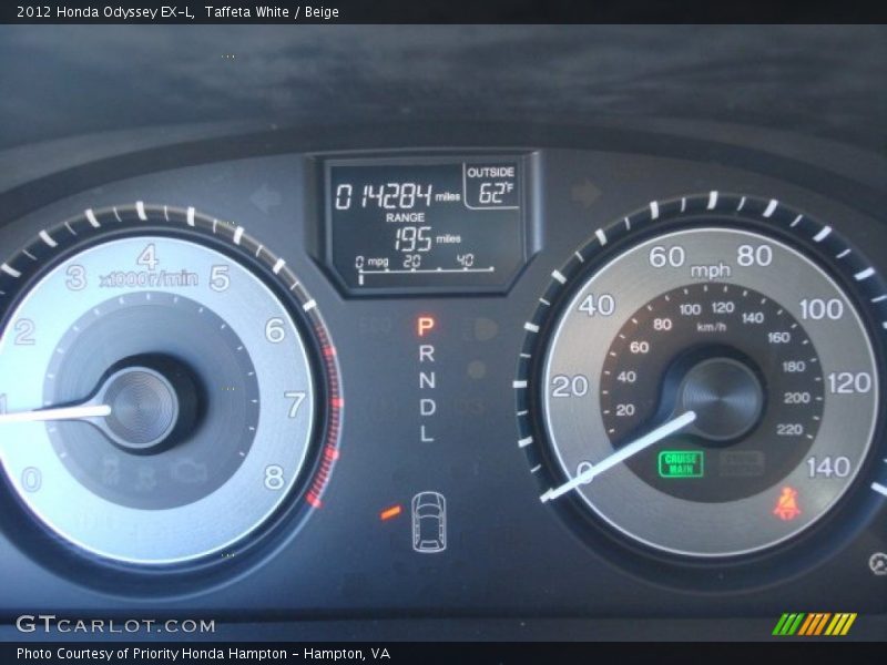 Taffeta White / Beige 2012 Honda Odyssey EX-L
