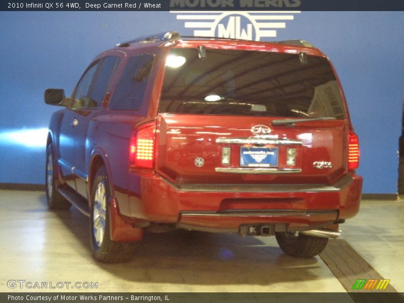 Deep Garnet Red / Wheat 2010 Infiniti QX 56 4WD