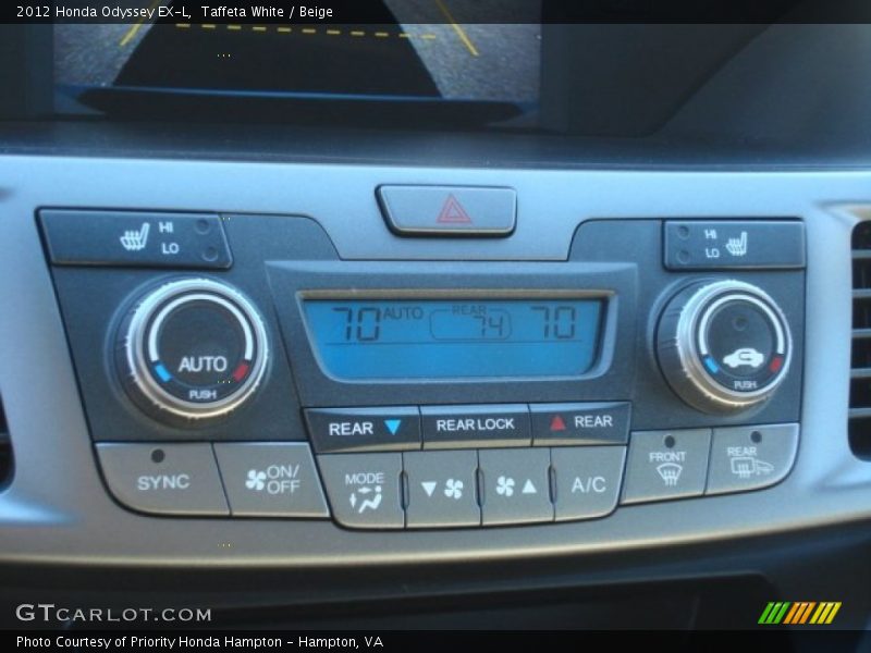 Taffeta White / Beige 2012 Honda Odyssey EX-L