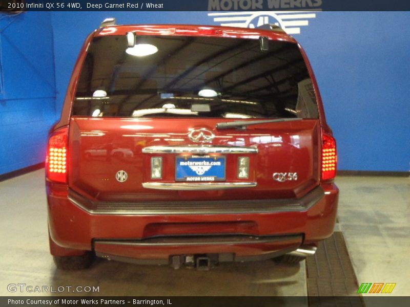 Deep Garnet Red / Wheat 2010 Infiniti QX 56 4WD