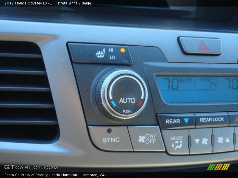 Taffeta White / Beige 2012 Honda Odyssey EX-L