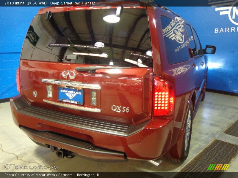 Deep Garnet Red / Wheat 2010 Infiniti QX 56 4WD