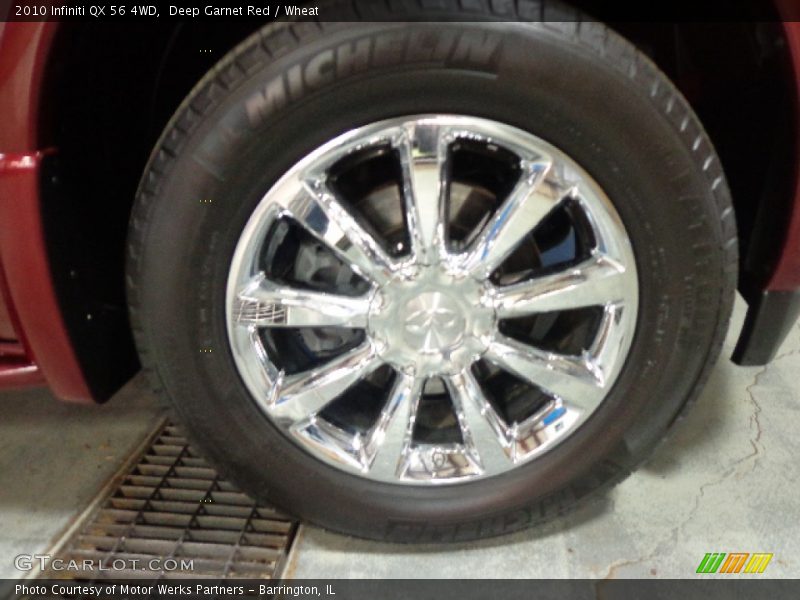 Deep Garnet Red / Wheat 2010 Infiniti QX 56 4WD