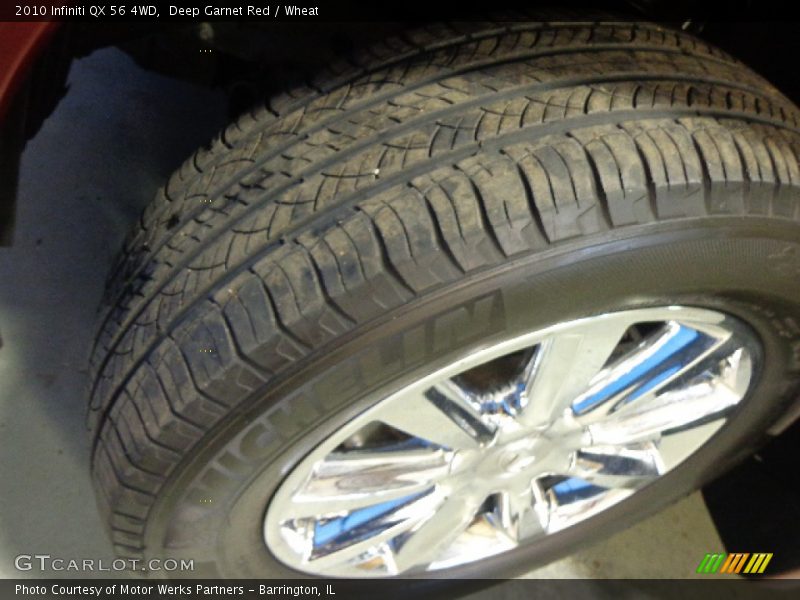 Deep Garnet Red / Wheat 2010 Infiniti QX 56 4WD