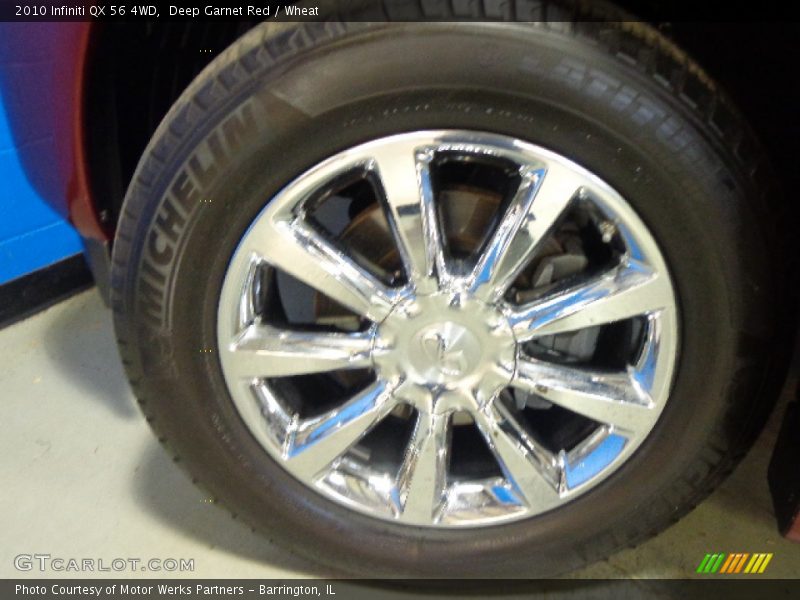 Deep Garnet Red / Wheat 2010 Infiniti QX 56 4WD