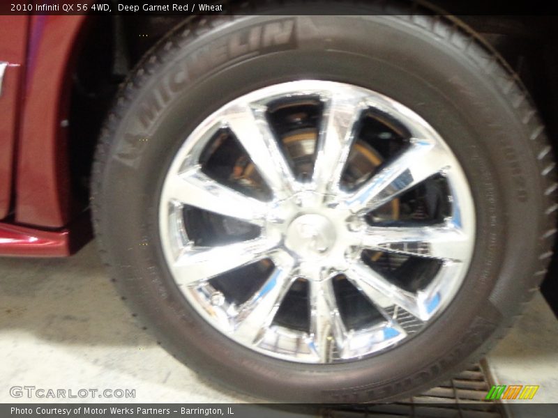 Deep Garnet Red / Wheat 2010 Infiniti QX 56 4WD