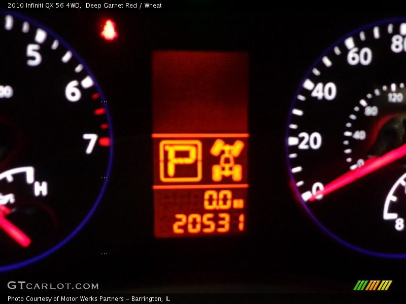 Deep Garnet Red / Wheat 2010 Infiniti QX 56 4WD