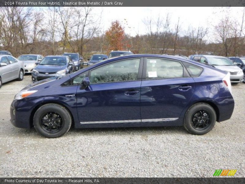 Nautical Blue Metallic / Dark Gray 2014 Toyota Prius Four Hybrid