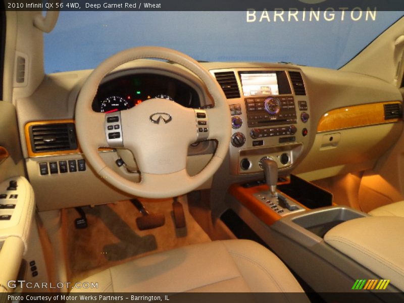 Deep Garnet Red / Wheat 2010 Infiniti QX 56 4WD