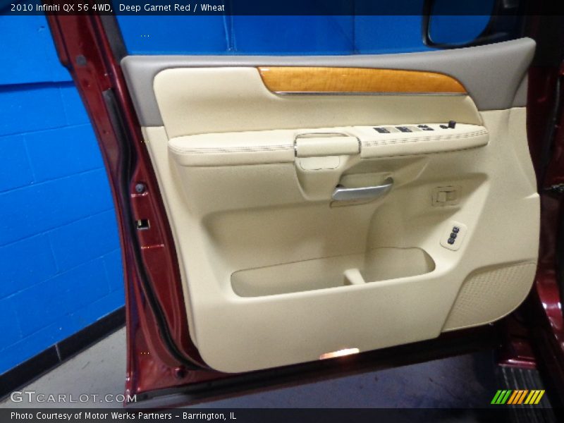 Deep Garnet Red / Wheat 2010 Infiniti QX 56 4WD