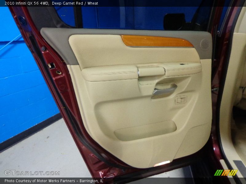 Deep Garnet Red / Wheat 2010 Infiniti QX 56 4WD