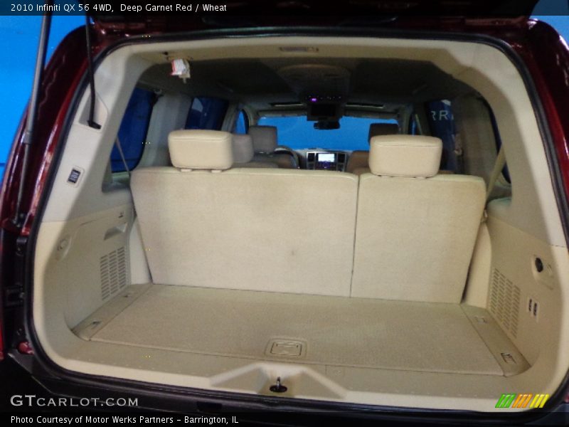 Deep Garnet Red / Wheat 2010 Infiniti QX 56 4WD