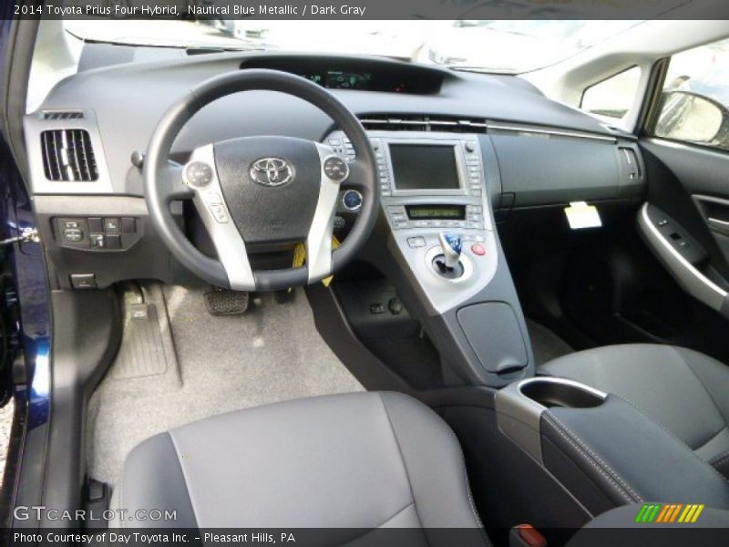 Nautical Blue Metallic / Dark Gray 2014 Toyota Prius Four Hybrid