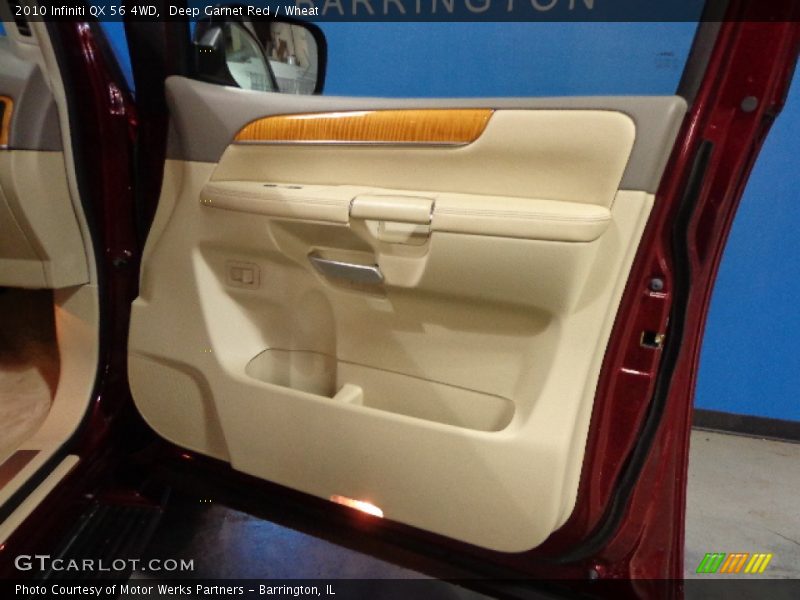 Deep Garnet Red / Wheat 2010 Infiniti QX 56 4WD