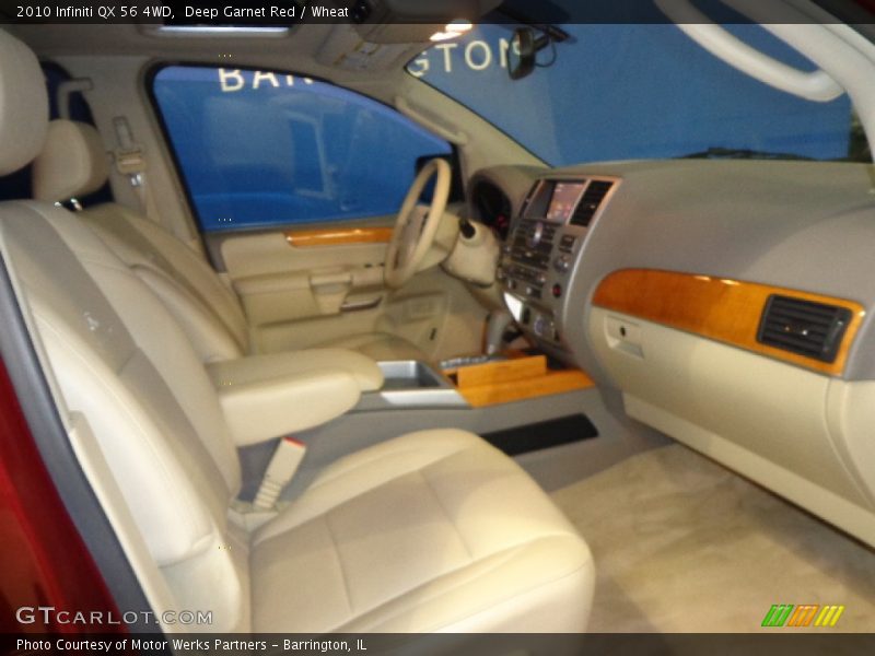 Deep Garnet Red / Wheat 2010 Infiniti QX 56 4WD