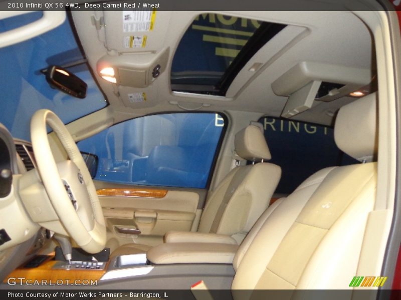 Deep Garnet Red / Wheat 2010 Infiniti QX 56 4WD