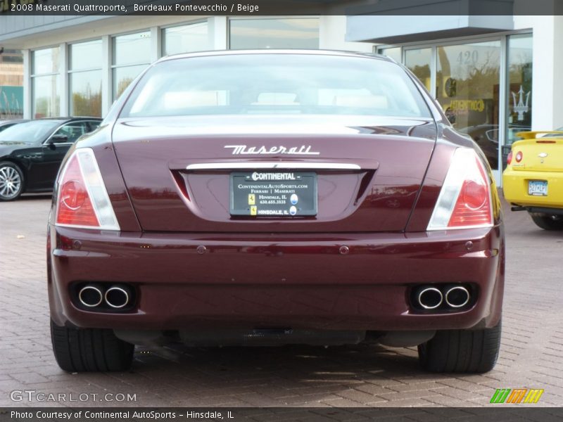 Bordeaux Pontevecchio / Beige 2008 Maserati Quattroporte