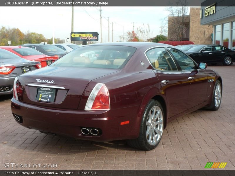 Bordeaux Pontevecchio / Beige 2008 Maserati Quattroporte