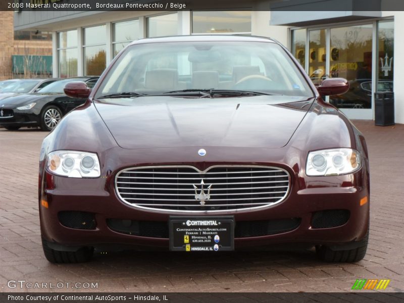 Bordeaux Pontevecchio / Beige 2008 Maserati Quattroporte
