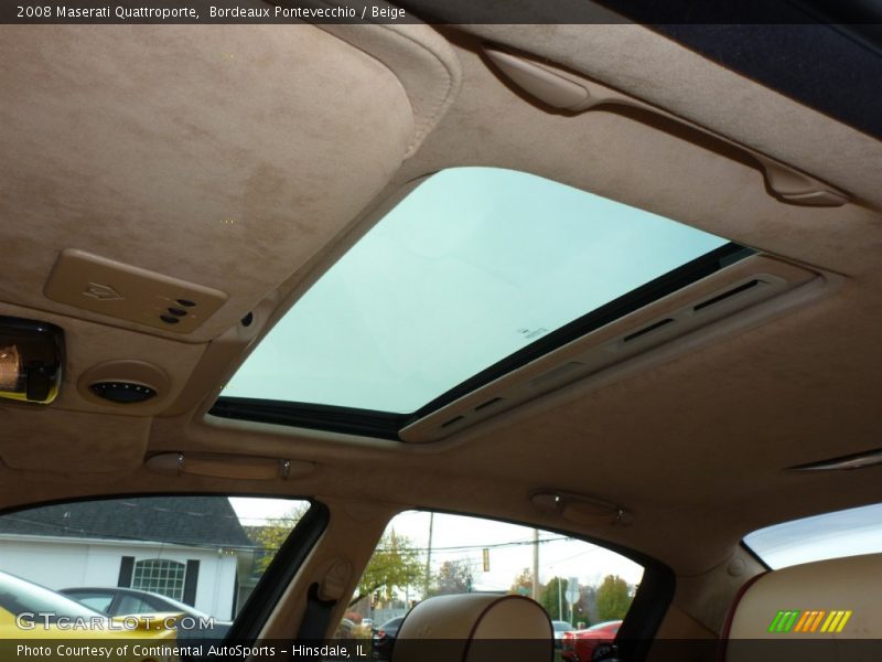 Sunroof of 2008 Quattroporte 