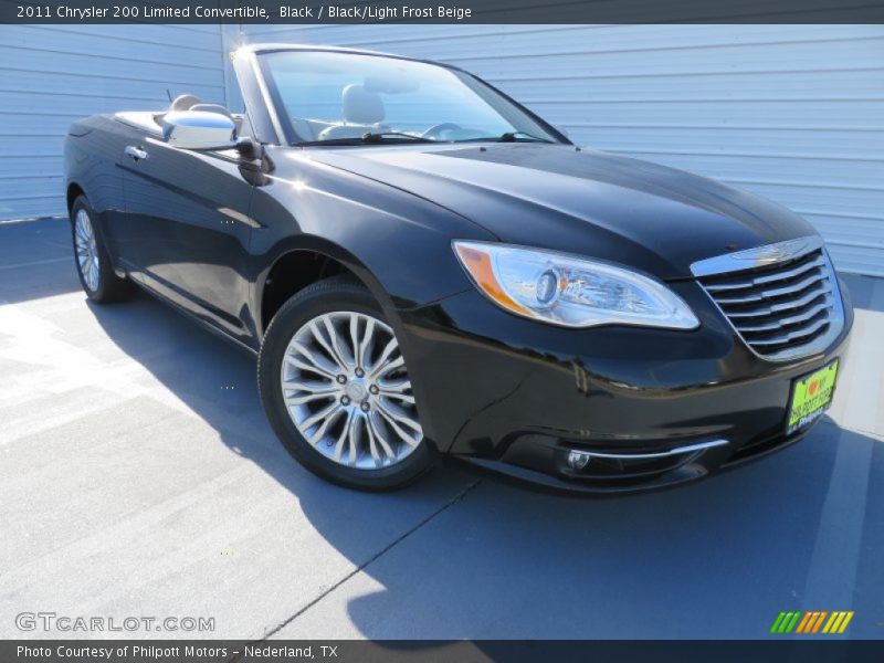 Black / Black/Light Frost Beige 2011 Chrysler 200 Limited Convertible