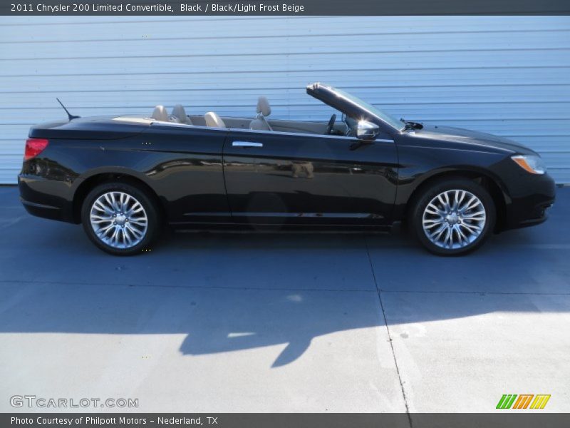 Black / Black/Light Frost Beige 2011 Chrysler 200 Limited Convertible