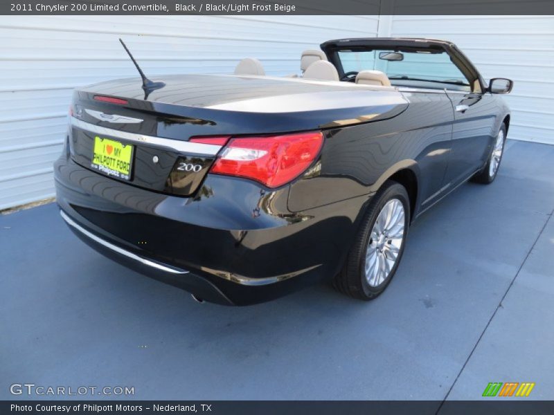 Black / Black/Light Frost Beige 2011 Chrysler 200 Limited Convertible