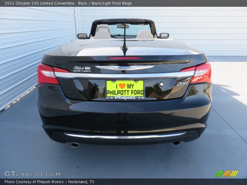 Black / Black/Light Frost Beige 2011 Chrysler 200 Limited Convertible