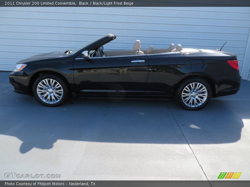 Black / Black/Light Frost Beige 2011 Chrysler 200 Limited Convertible