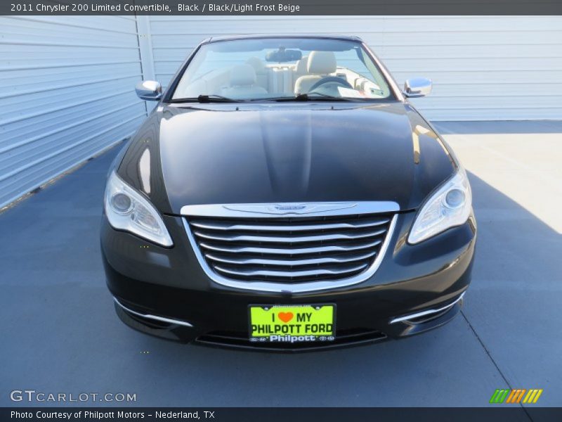 Black / Black/Light Frost Beige 2011 Chrysler 200 Limited Convertible