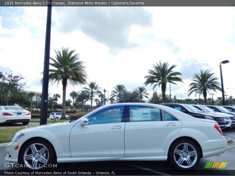 Diamond White Metallic / Cashmere/Savanna 2013 Mercedes-Benz S 550 Sedan