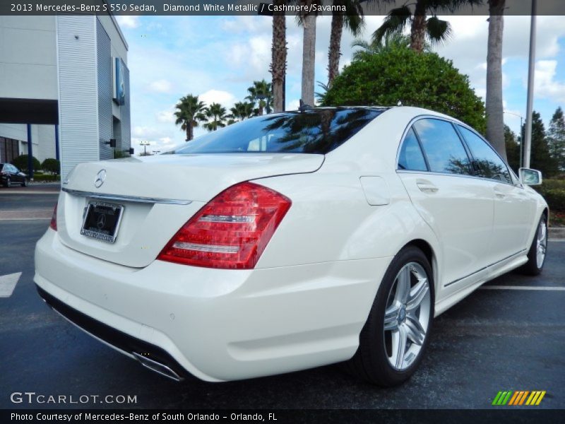 Diamond White Metallic / Cashmere/Savanna 2013 Mercedes-Benz S 550 Sedan