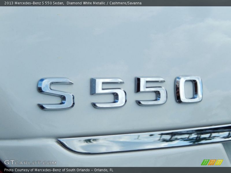 Diamond White Metallic / Cashmere/Savanna 2013 Mercedes-Benz S 550 Sedan