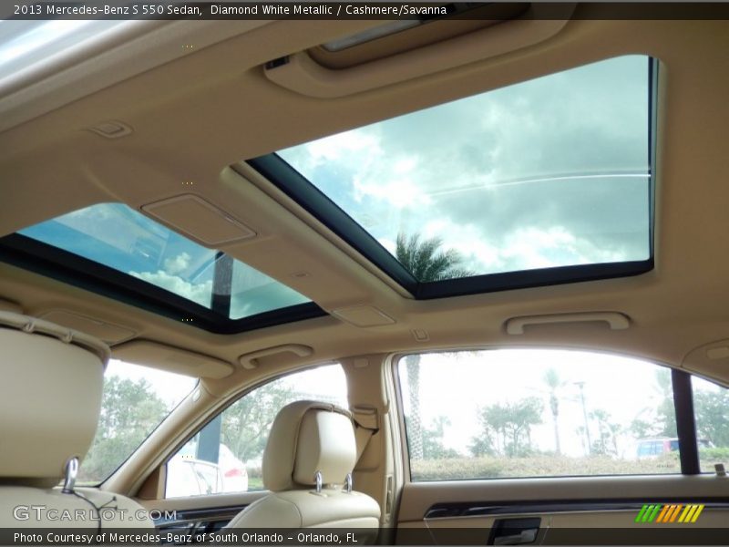 Diamond White Metallic / Cashmere/Savanna 2013 Mercedes-Benz S 550 Sedan