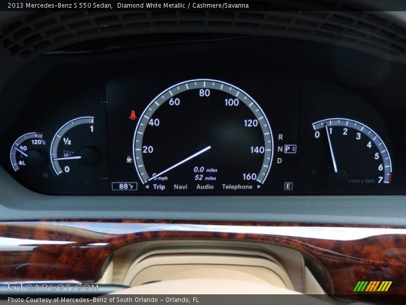 Diamond White Metallic / Cashmere/Savanna 2013 Mercedes-Benz S 550 Sedan