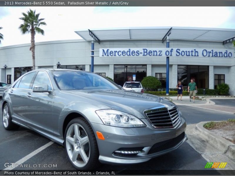 Palladium Silver Metallic / Ash/Grey 2013 Mercedes-Benz S 550 Sedan