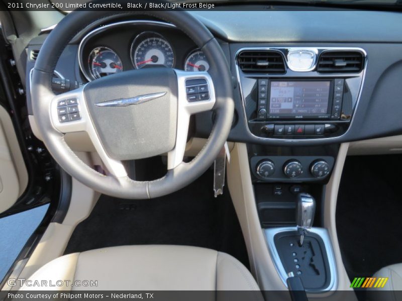 Black / Black/Light Frost Beige 2011 Chrysler 200 Limited Convertible