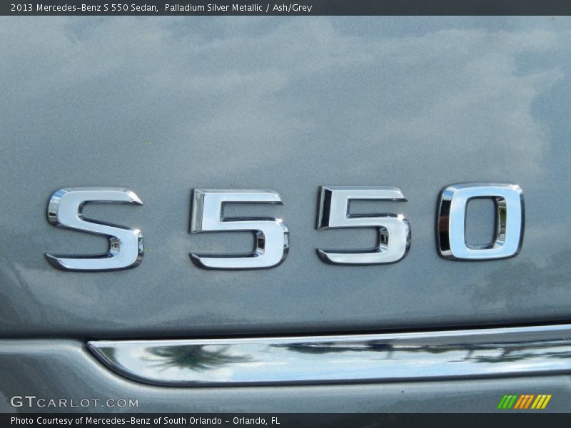 Palladium Silver Metallic / Ash/Grey 2013 Mercedes-Benz S 550 Sedan