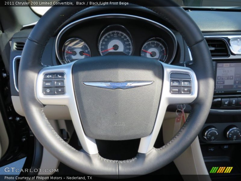 Black / Black/Light Frost Beige 2011 Chrysler 200 Limited Convertible