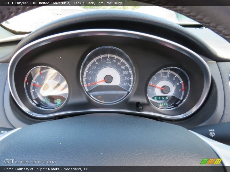 Black / Black/Light Frost Beige 2011 Chrysler 200 Limited Convertible