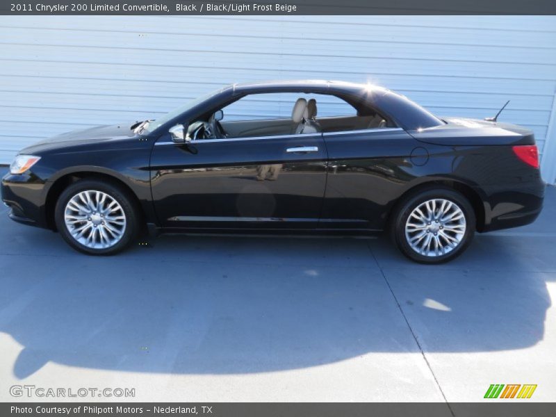 Black / Black/Light Frost Beige 2011 Chrysler 200 Limited Convertible