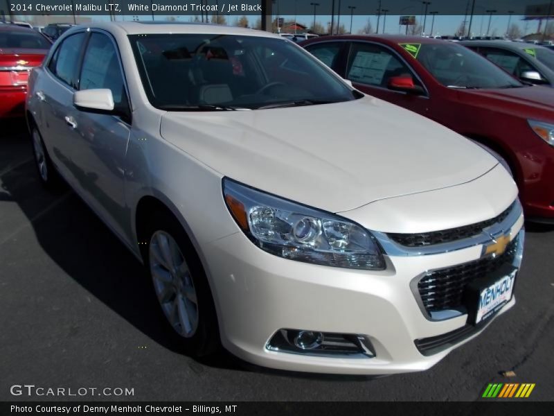 White Diamond Tricoat / Jet Black 2014 Chevrolet Malibu LTZ