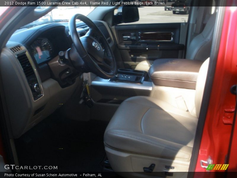 Flame Red / Light Pebble Beige/Bark Brown 2012 Dodge Ram 1500 Laramie Crew Cab 4x4