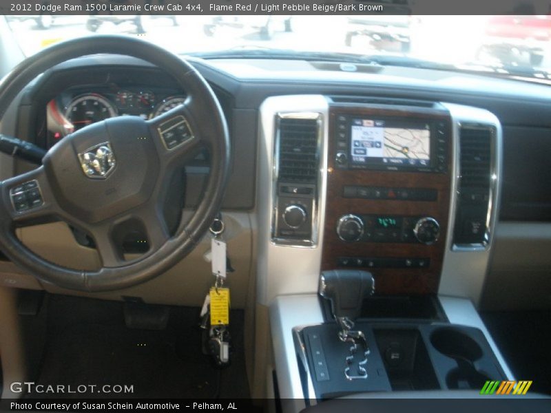 Flame Red / Light Pebble Beige/Bark Brown 2012 Dodge Ram 1500 Laramie Crew Cab 4x4