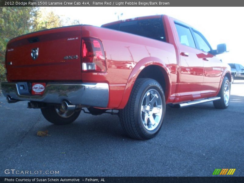 Flame Red / Light Pebble Beige/Bark Brown 2012 Dodge Ram 1500 Laramie Crew Cab 4x4