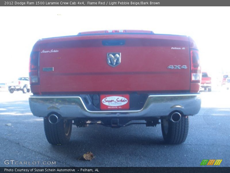 Flame Red / Light Pebble Beige/Bark Brown 2012 Dodge Ram 1500 Laramie Crew Cab 4x4
