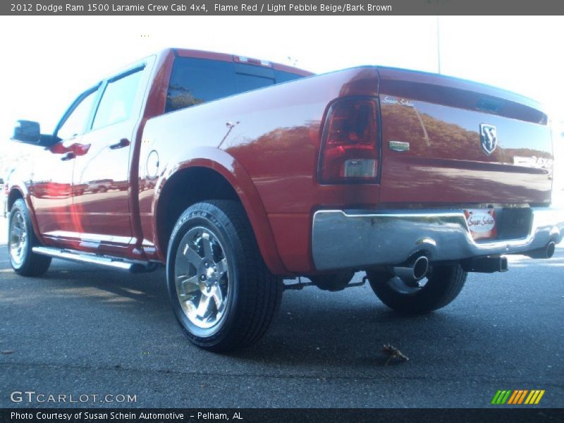 Flame Red / Light Pebble Beige/Bark Brown 2012 Dodge Ram 1500 Laramie Crew Cab 4x4