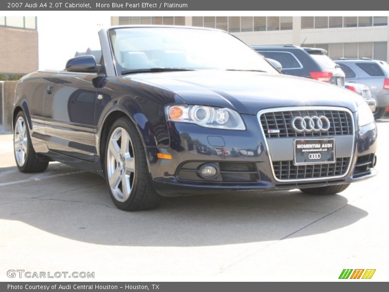 Moro Blue Pearl Effect / Platinum 2007 Audi A4 2.0T Cabriolet
