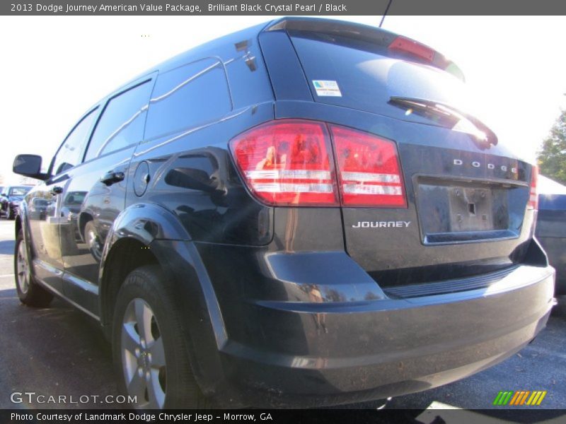 Brilliant Black Crystal Pearl / Black 2013 Dodge Journey American Value Package