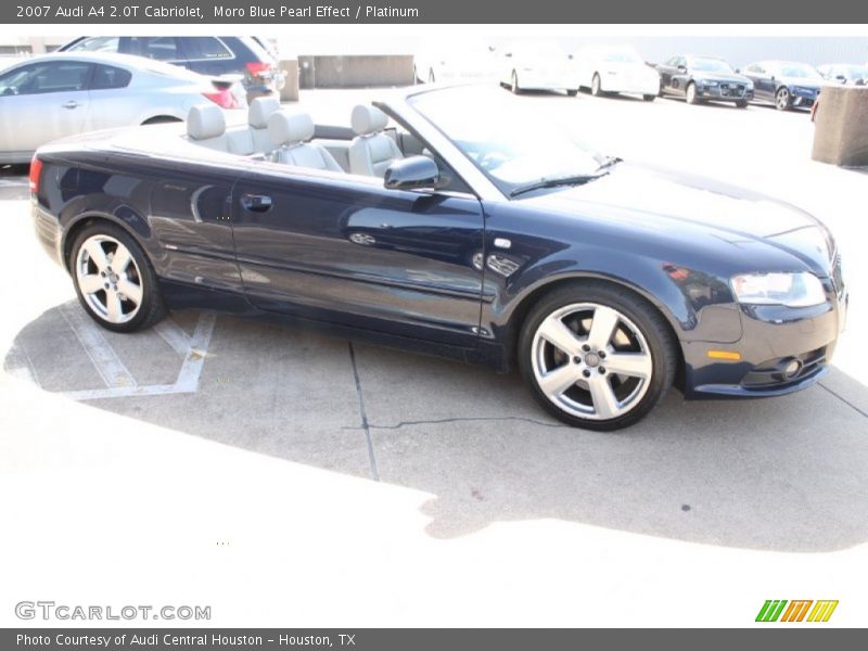Moro Blue Pearl Effect / Platinum 2007 Audi A4 2.0T Cabriolet